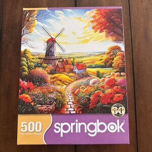Springbok 500 Piece Puzzle Windmill on the Farm